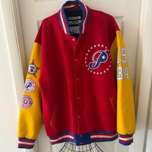 Headgear Classics Philadelphia Stars Negro League Varsity Jacket Red Wool 5XL